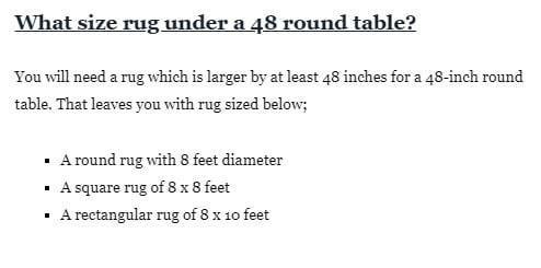 Rule of Thumb for Rug Under Dining Table - TheRugsGal.com