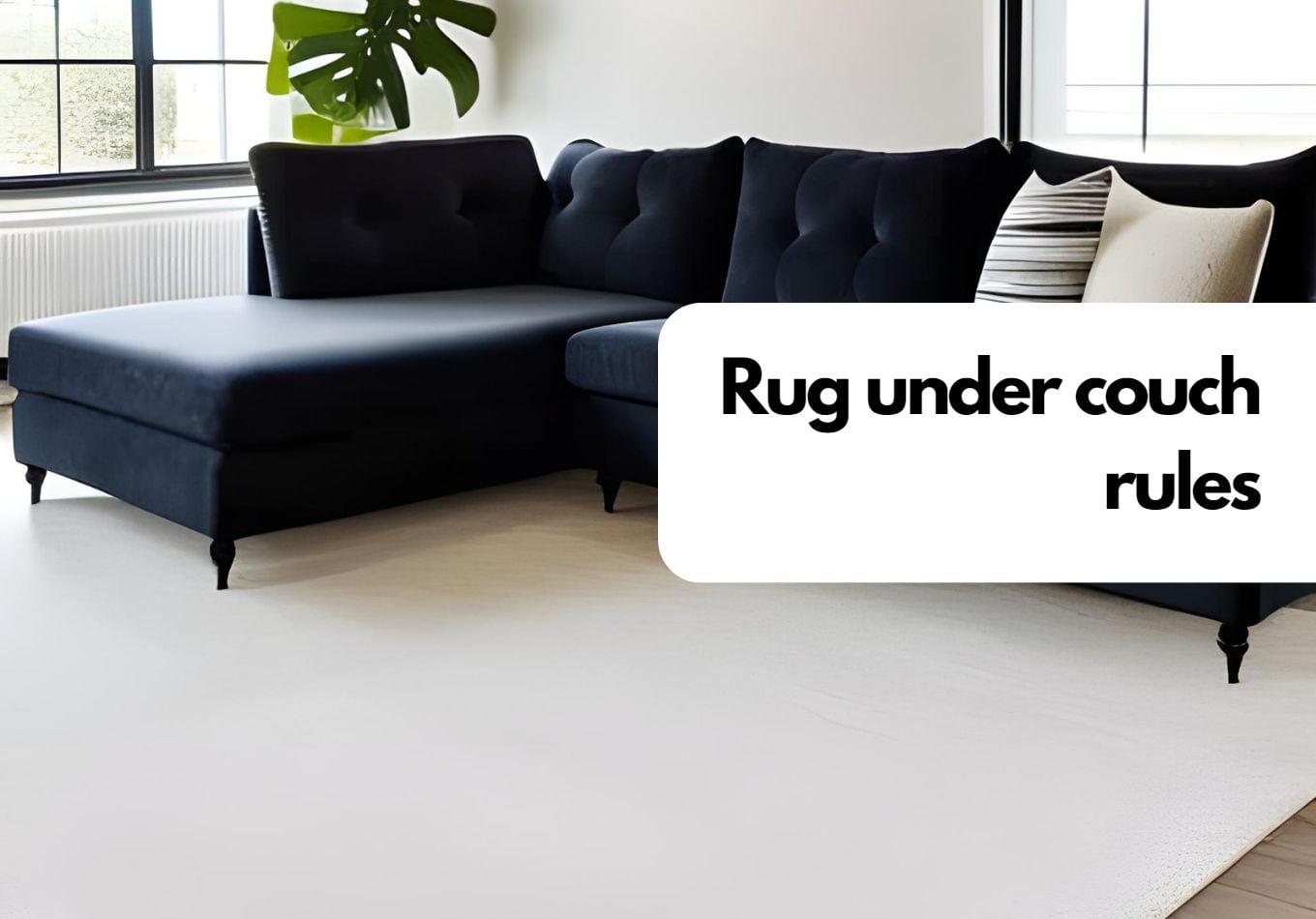 Rug smaller than couch