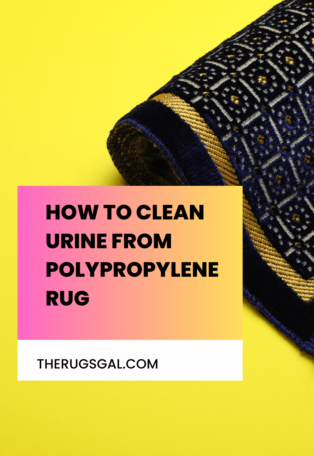 How to Clean Urine from Polypropylene Rug